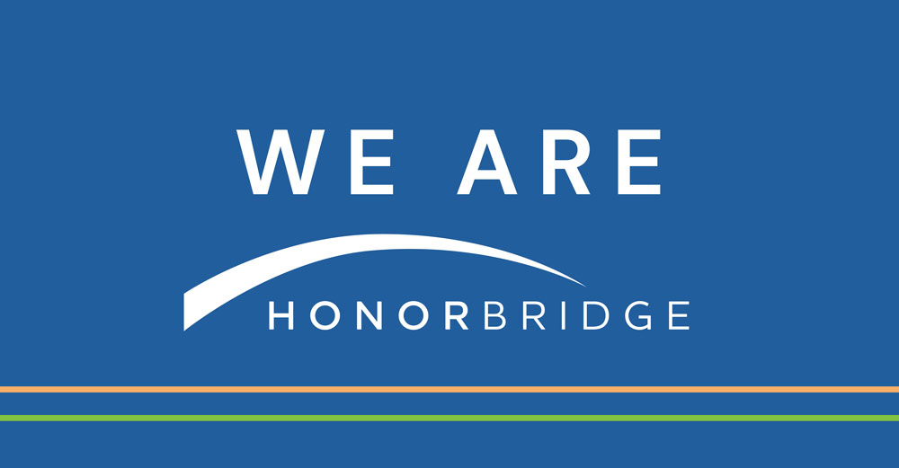Honor Bridge logo with text reading we are honorbridge
