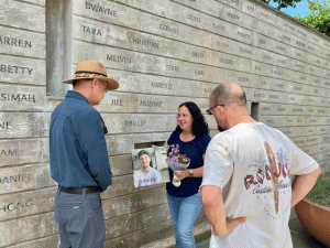 Family meeting at National Donor Memorial