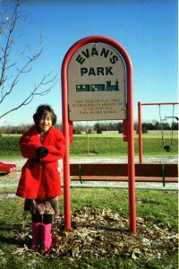 Young Kara pictured at Evan's Park