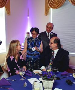 The Thio family honors their donor's family at Kara's wedding