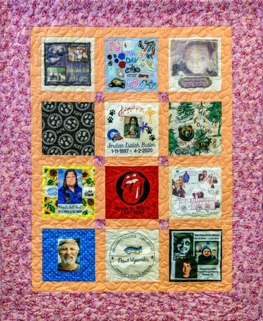 Quilt 2024 with donors quilt squares