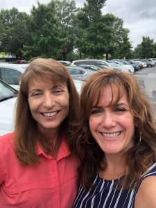 Deb (left) and Catherine today