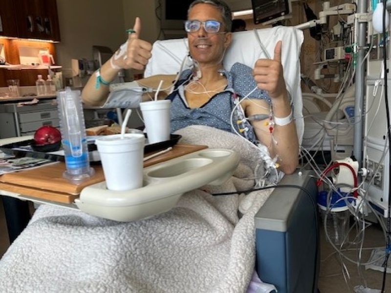 The day after transplant. "The first day of the rest of my life”.