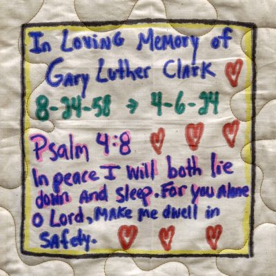 GARY CLARK quilt square