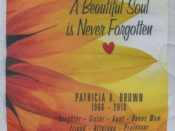 quilt square in memory of Patricia Brown