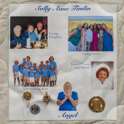 quilt square in memory of Sally Timlin