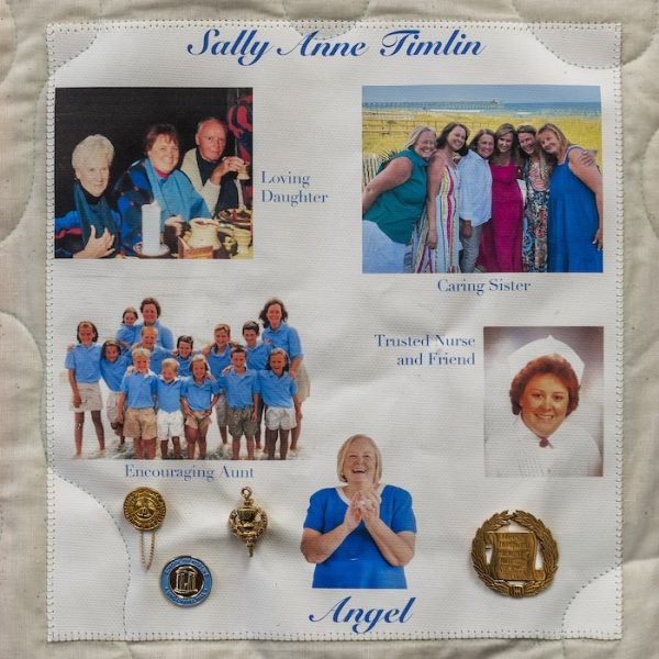 quilt square in memory of Sally Timlin