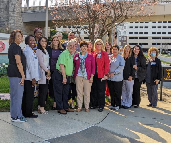 Hospital team outside of Wake Med