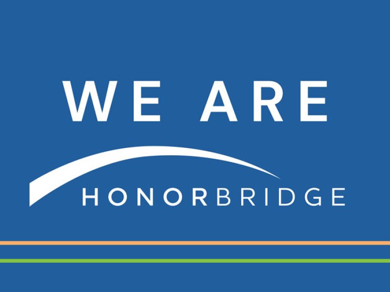 Honor Bridge logo with text reading we are honorbridge
