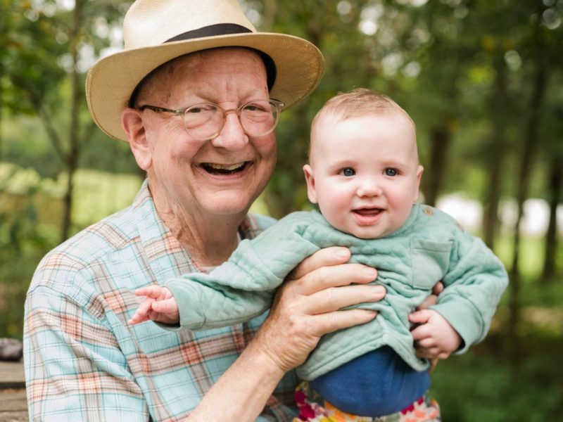 man with his grandson