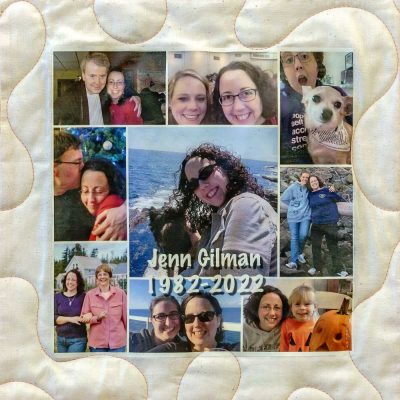 Jenn Gilman's donor quilt square