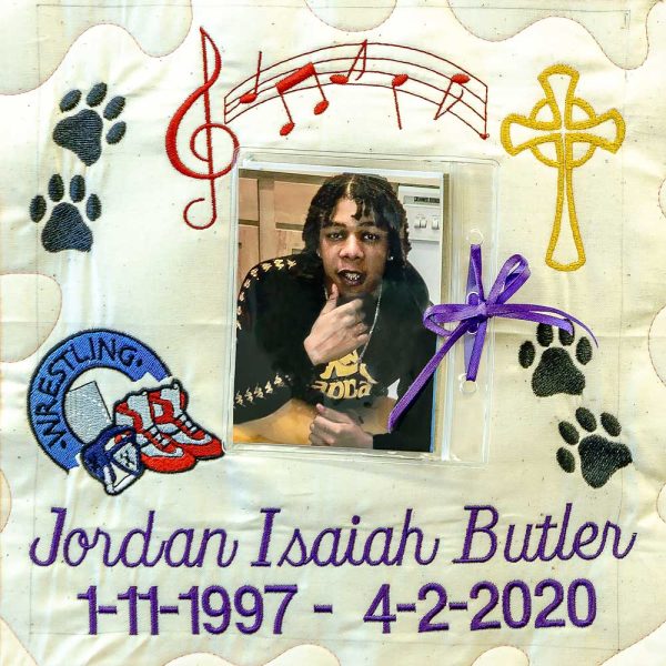 Jordan Butler donor quilt square